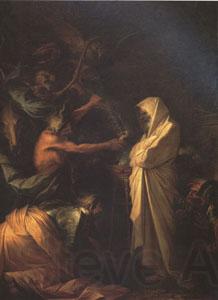 Salvator Rosa The Spirit of Samuel Called up before Saul by the Witch of Endor (mk05) Norge oil painting art